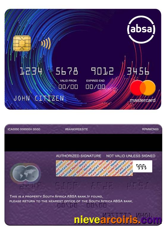 South Africa ABSA bank mastercard